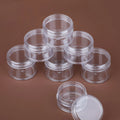 50pcs 20g 15g 10g 5g 3g  Empty Cream Jar Portable Cosmetic Containers Plastic Transparent Eyeshadow Lipbalm Sample Bottles
