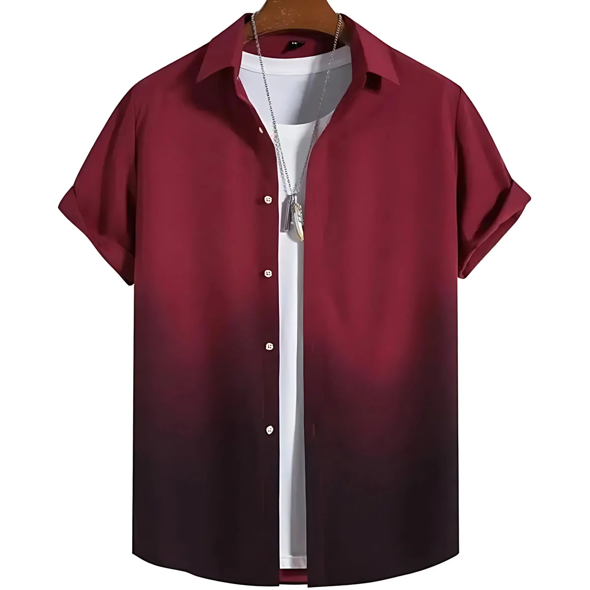 The 2026 summer new men's short-sleeved shirt is a casual fashionable comfortable soft and breathable 3D pattern printed one