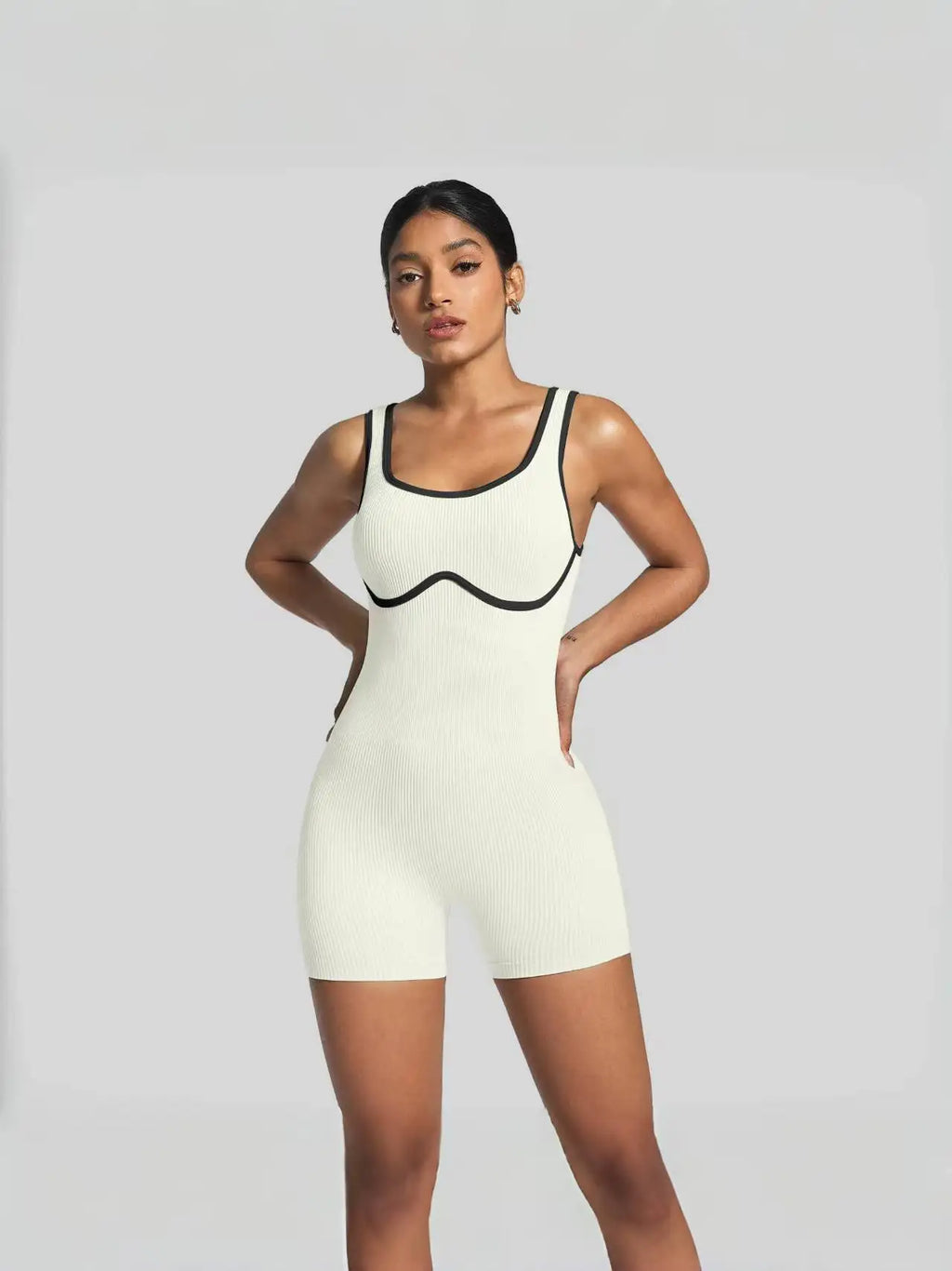 Women's Seamless One-Piece Yoga Bodysuit, High-Waisted Aerial Dance Leotard with Crossover Back, Color Block Sportswear for Pila
