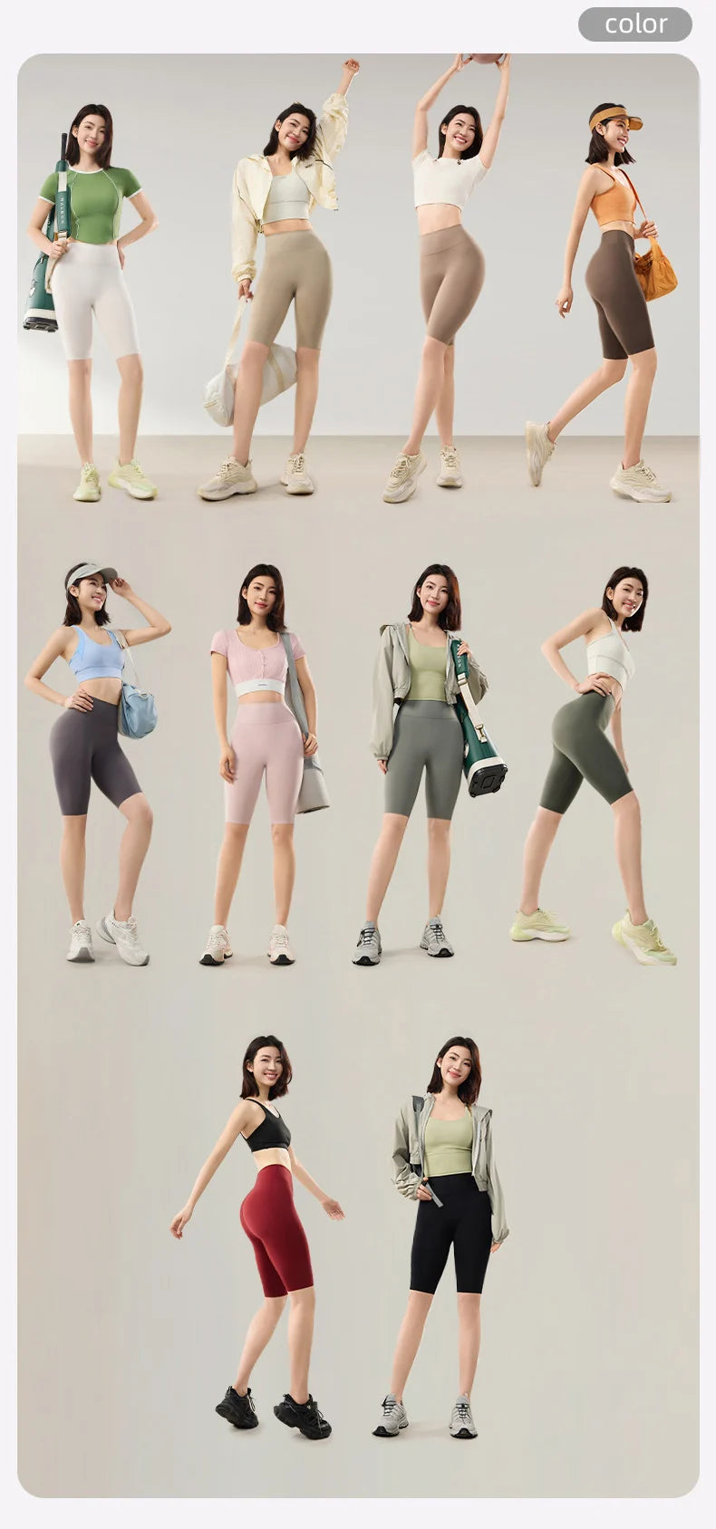 BIVIGAOS Summer Thin Sunscreen Sharkskin Cycling Shorts Women Multi Color Stretch Tight Slim Fitness Bicycle Knee Length Shorts