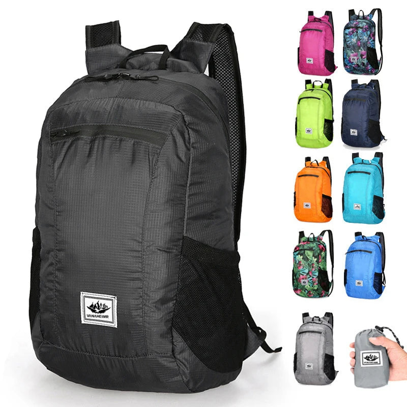 Outdoor Hiking Bag 20L Lightweight Portable Backpack Foldable Waterproof Folding Ultralight Pack for Women Men Travelling Hiking