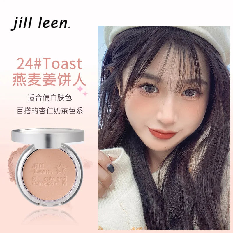 JILL LEEN Monochrome Colorful Soft Mist Blush Disc Highlight Grooming Peach Gills Purple Matte Brightening Expansion Color