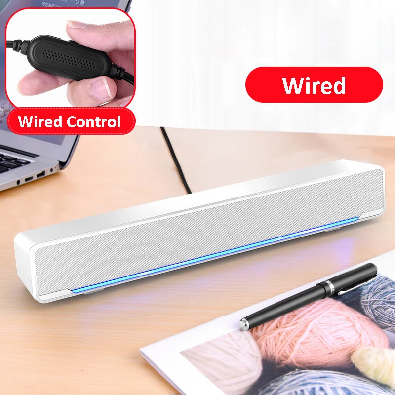 Wired And Wireless Bluetooth 5.0 Speaker For TV Soundbar With Subwoofer Wireless Bluetooth Sound Bar For TV Laptop