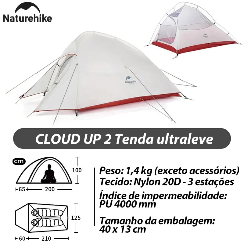 Naturehike Mongar 2 Tent Cloud Up 1 2 3 Persons Tent Star River Tent Cycling Tent Ultralight Outdoor Travel Hiking Camping Tent