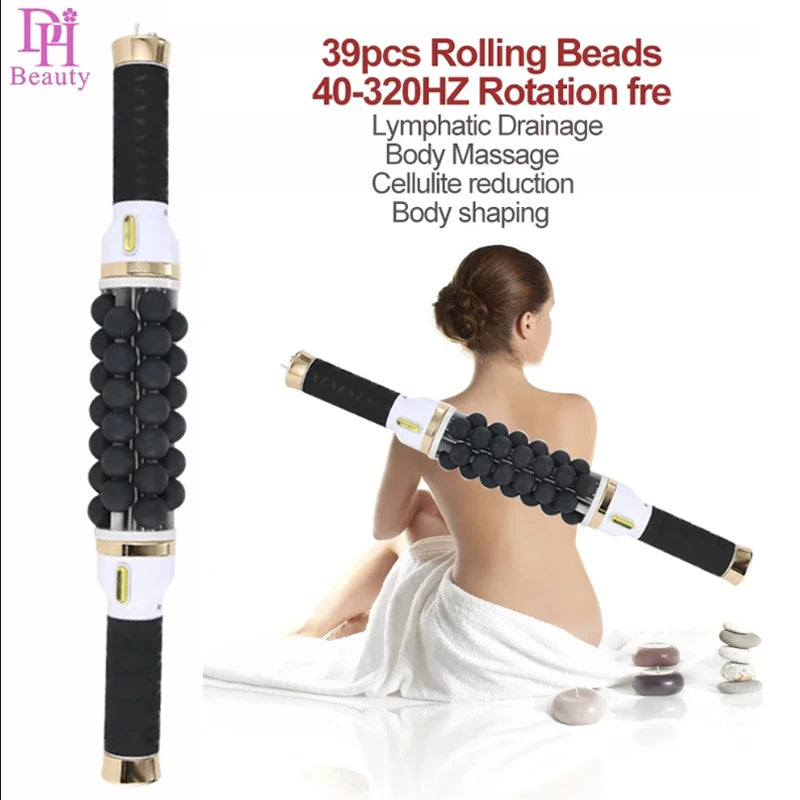 40W Electric Roller For Muscle Body Relaxing High Frequency Rolling Massage Fitness Anti-Cellulite Slimming Machine For Women