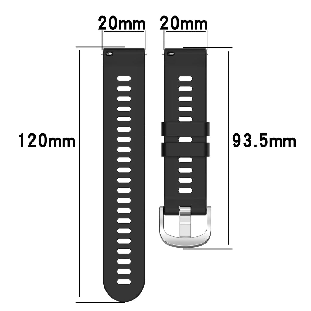 Silicone Strap For Garmin Vivoactive 5 4 Band Forerunner 165 265  255 245 645/Venus 3 Watchband 20mm 22mm Sports Bracelet Correa