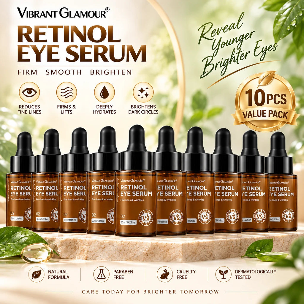 VIBRANT GLAMOUR Retinol Eye Serum Removes Dark Circles And Fades Dryness 10PCS