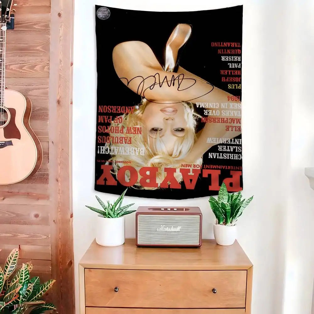 Sexy Female Celebrities Magazine Playboy Hippie Wall Hanging Tapestries Bohemian Wall Tapestries Mandala INS Home Decor