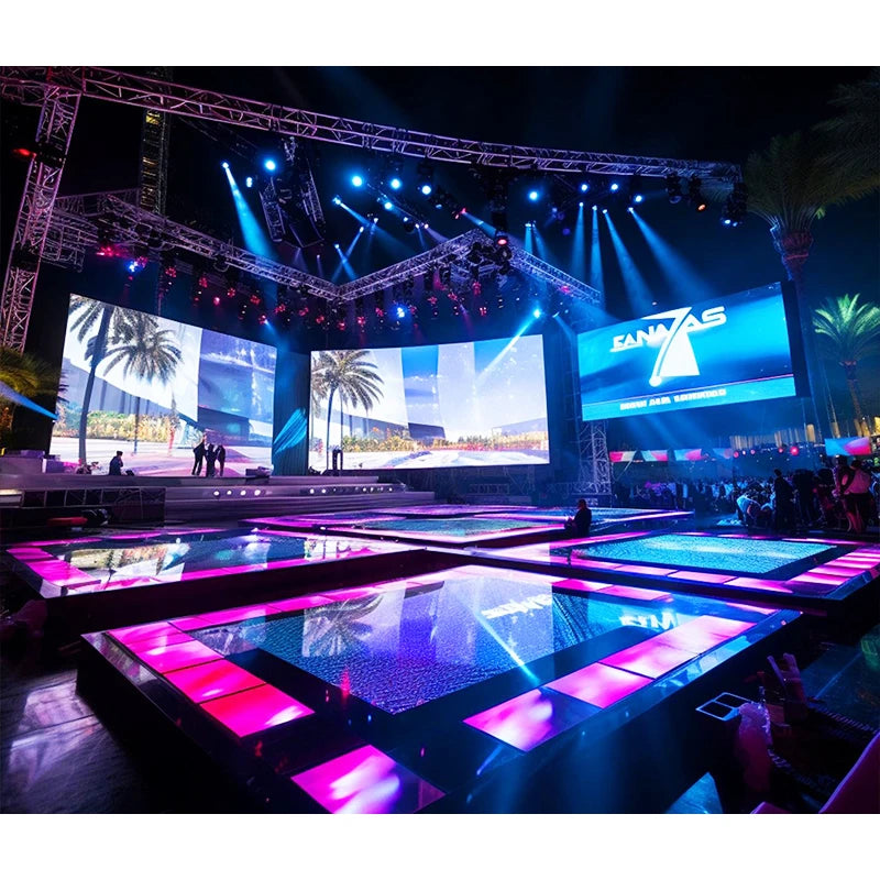 Lecede P2.6 P3.91 P4.8 Movable Indoor Outdoor Stage Background LED Screen Display Curved Rental LED Screen Digital Poster ODMHig