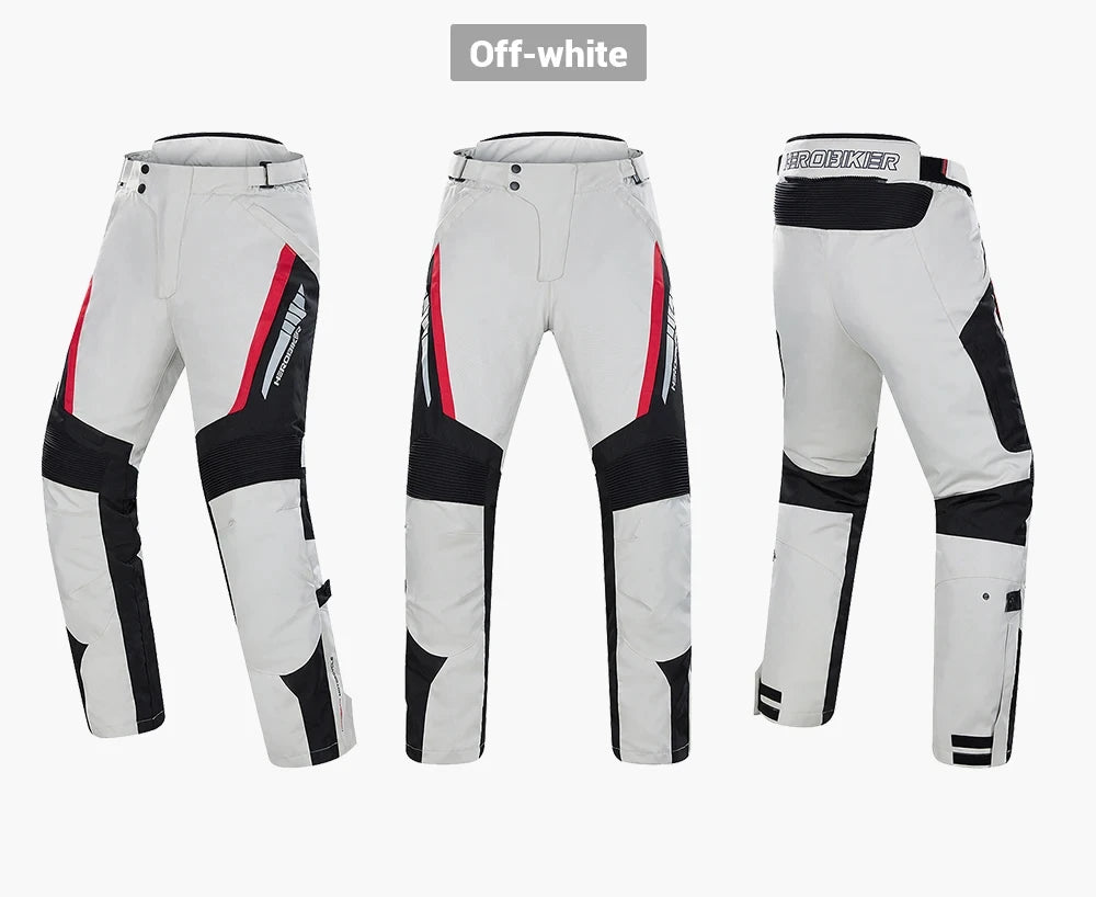 Men Motorcycle Jacket Waterproof Four Season Motorbike Overcoat Pants Reflective Riding Jackets Windproof Suits Removable Lining