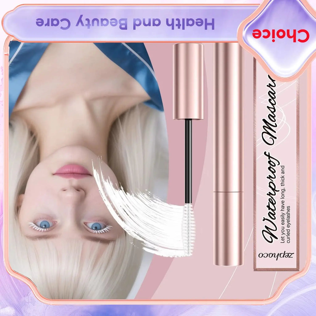 White Mascara Eyelashes Curling Liquid Long-Lasting Waterproof Natural Durable Extensions Makeup Eye Beauty Cosmetics Brush 5ml