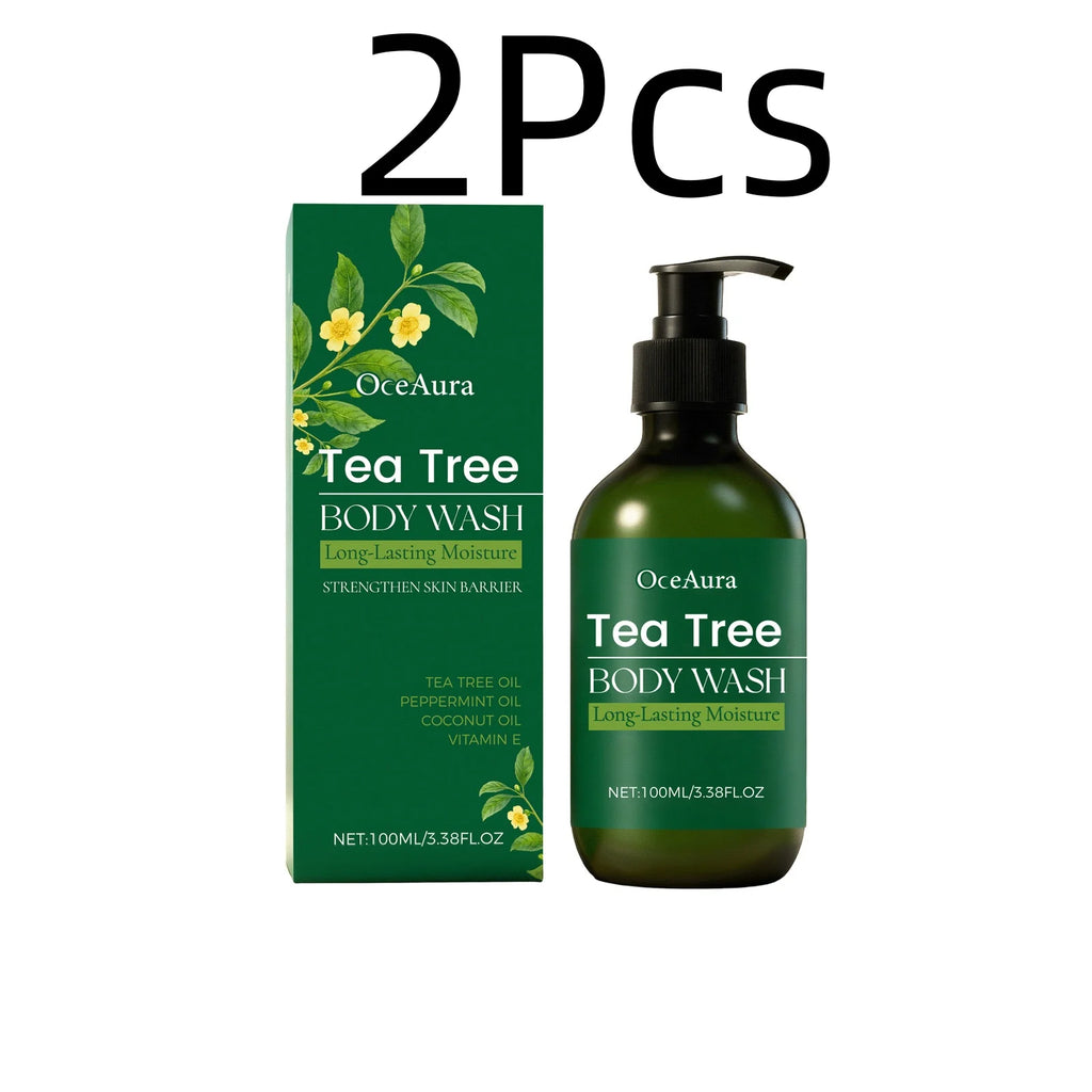 OceAura Tea Tree Body Wash Nourishing Skin Gentle Care Wash Away Dirt Eliminate Body Odors Strengthen Skin Barrier Shower Gel