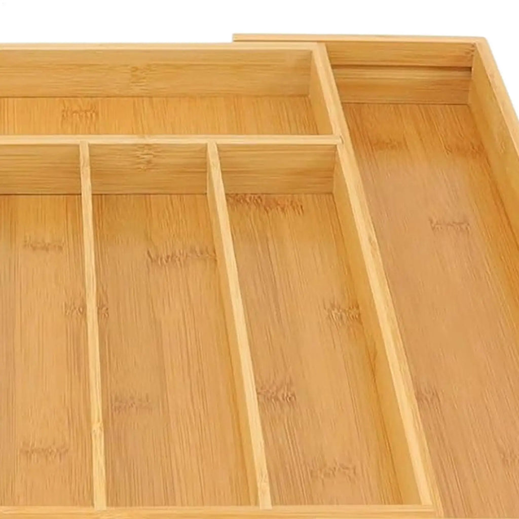 Adjustable Cutlery Tray Drawer Organizer Wooden Divider Organizer Drawer Storage Rack Cutlery Rack For Home Kitchen Restaurant