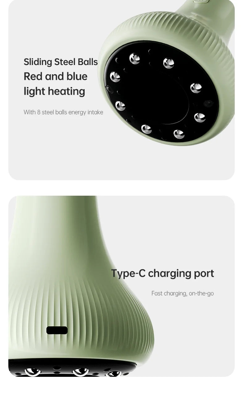 Electric Cupping Massager Vacuum Suction Cup Electric Vacuum Cupping Beauty Health Scraping Infrared Heat Body Slimming Massage
