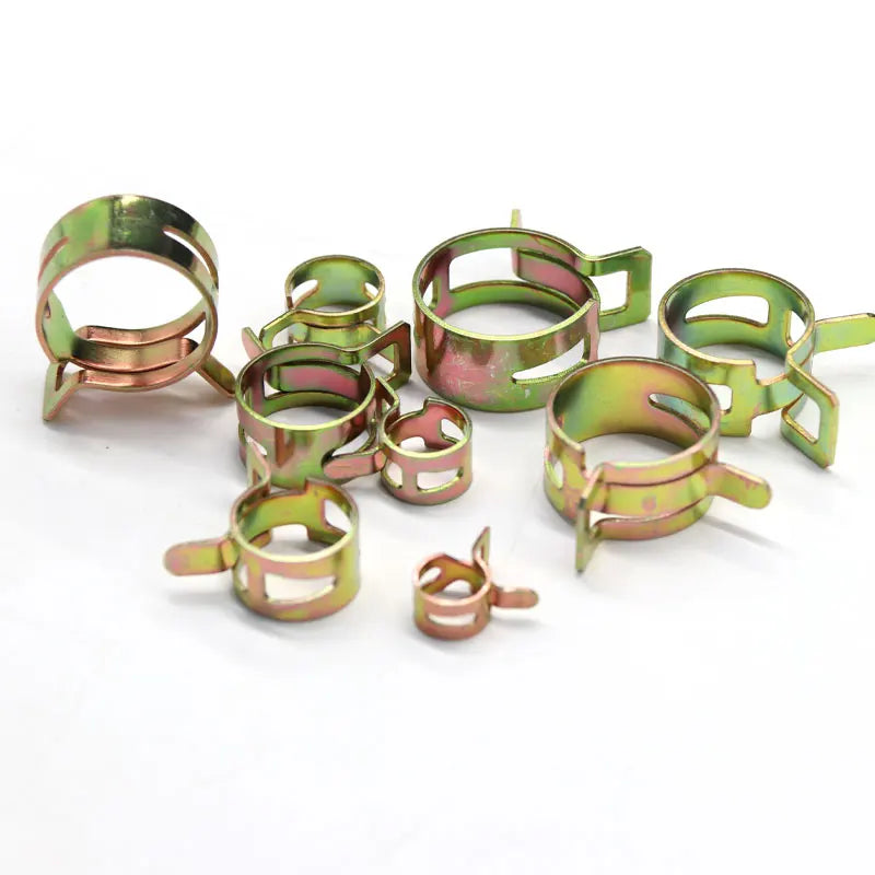 1-10Pcs Stainless Steel Spring Clips For Fuel Pipe Water Hose Clip Pipe Tube Clamp Fastener Galvanized Auto Accessories 4mm-37mm