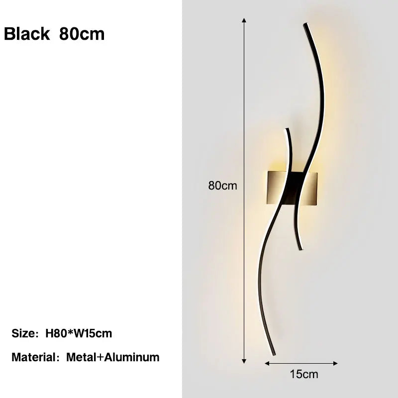 Indoor LED Wall Lamps for Bedside Bedroom Aluminum Nordic LED Wall Lights Wall Sconce Lighting Fixtures for Foyer Kitchen