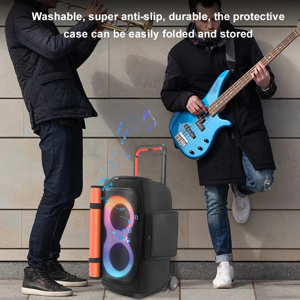 Portable Speaker Dust Case with Mic Pocket For JBL PARTYBOX 520 Speaker Storage Bag Party Speaker Carry Case Double-Sided Cover