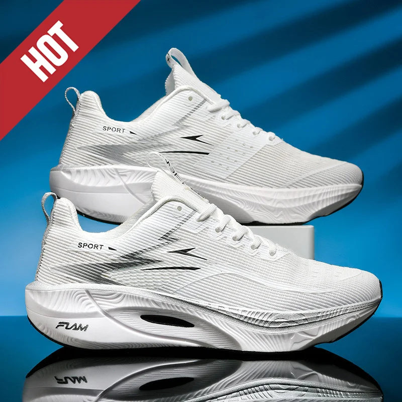 NEW Running Shoes Carbon Board Marathon Men Sports Breathable Lightweight Women's Comfortable Athletic Nonskid Sneakers Casual
