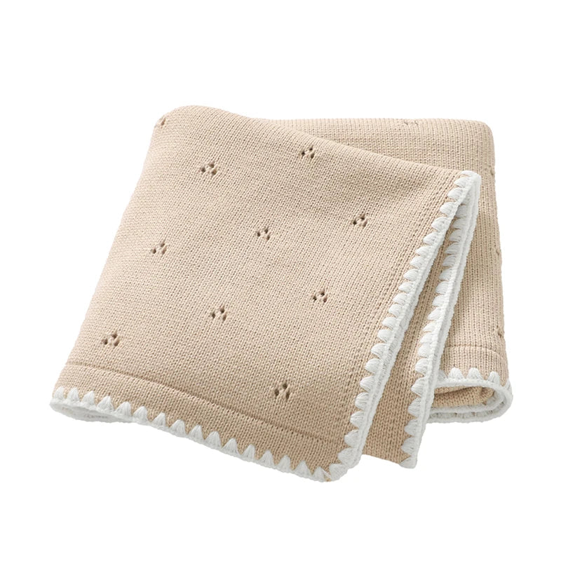 Soft Comfortable Baby Swaddle Blankets 90*70cm Newborn Boys Girls Knitted Sleeping Covers Stuff for Stroller Bassinet Infant Mat
