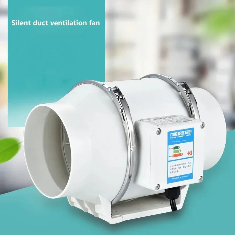 Exhaust Fan Home Mute Inline Duct Fan Bathroom Exhaust Fan Ventilation Equipment Kitchen Bathroom Wall Mounted Air Purifying Ve