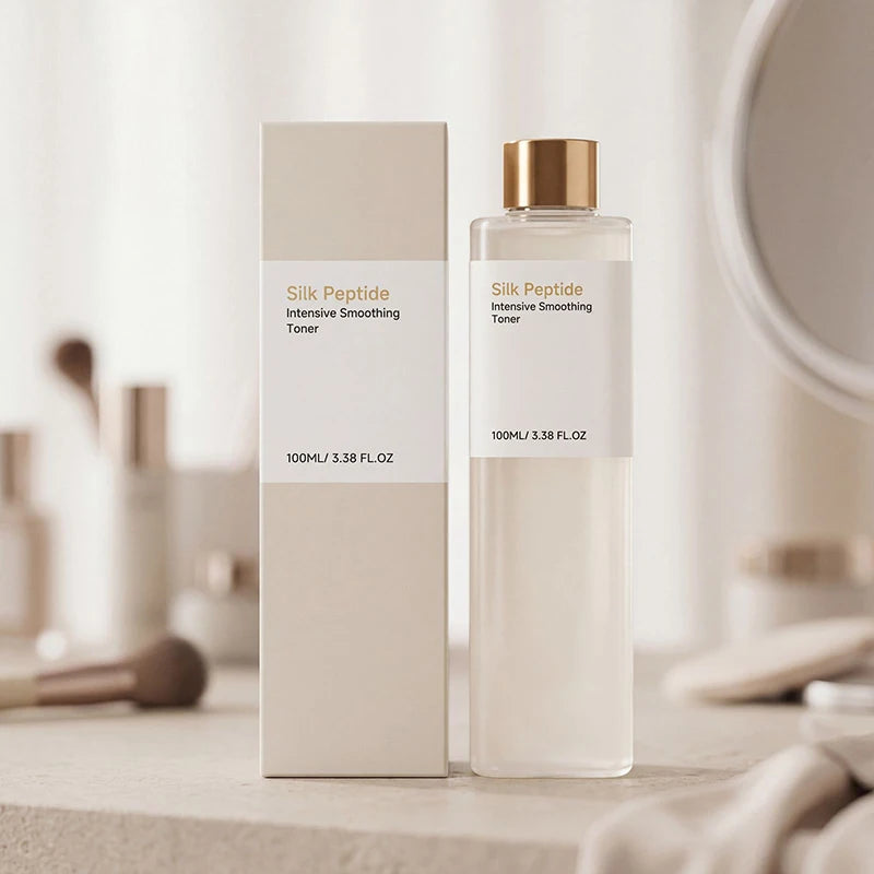 100ml Refreshing Silk Peptide Toner Hydrating Moisturizing Facial Essence Light Texture Easy Absorb Pre-makeup Daily Skincare