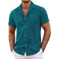 Men's Hawaiian Shirt Short Sleeved Floral Button Shirt Tropical Summer Beach Shirt Camping Collar Shirt