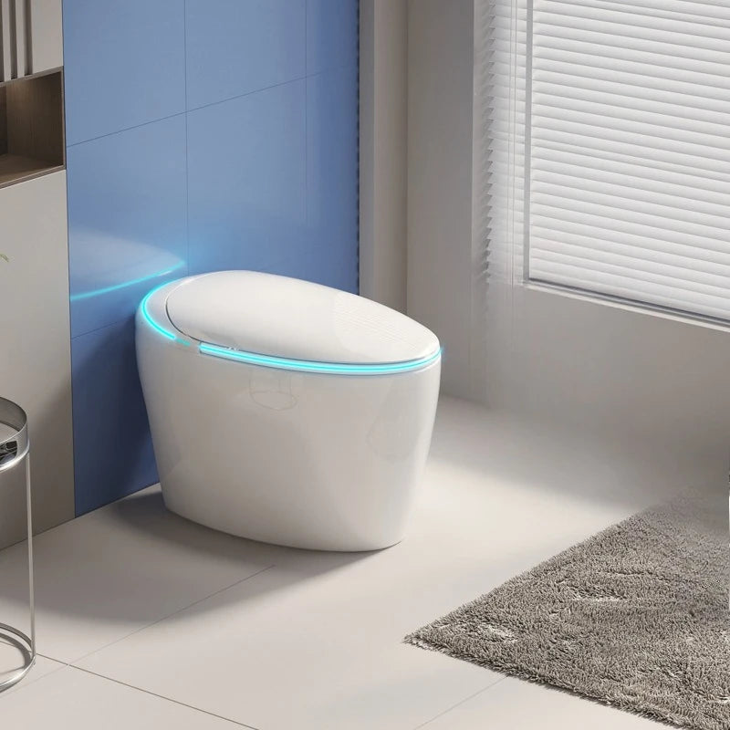 Fully automatic smart toilet integrated with built-in foam shield siphon type no water pressure limit toilet