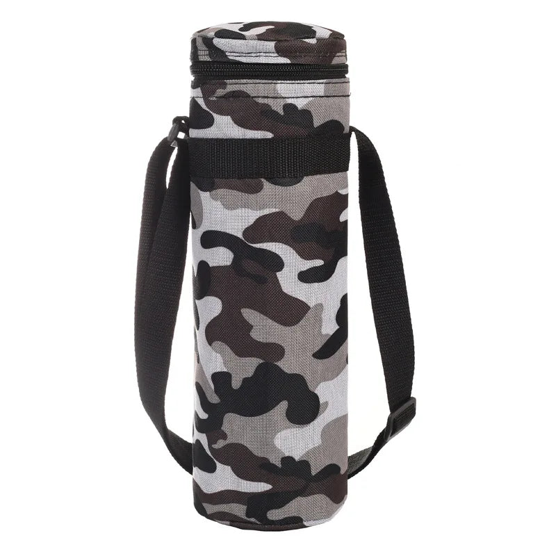 Portable Oxford Cloth Circular Insulated Bottle, Cooler Bags, Camping Accessories, Water Bottle Bag, 1.5L