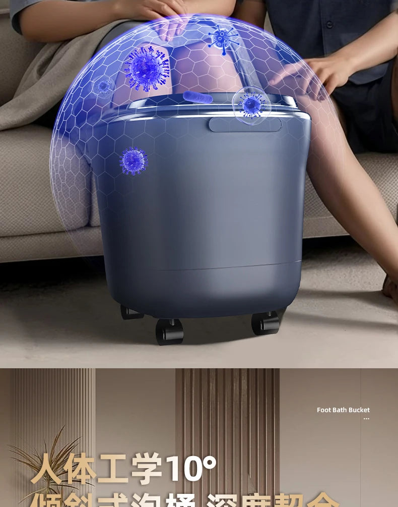 Foot Bath Electric Automatic Foot Spa with Massage Deep Footbath Machine for Home Use Constant Temperature Electric Foot Warmer