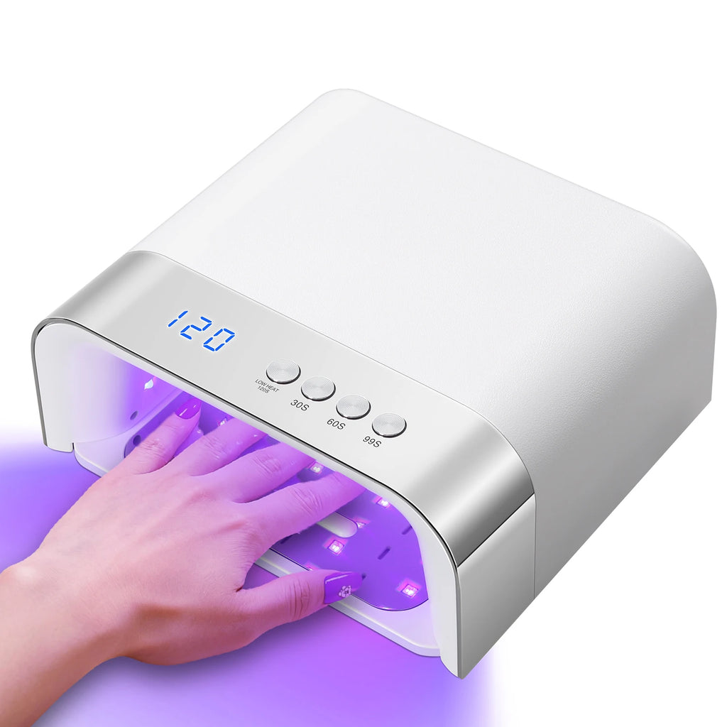 Professional UV LED Nail Lamp with 4 Timing Settings, 36 LED Beads, Mirror-Reflective Base & Smart Infrared Sensor - Fast Drying