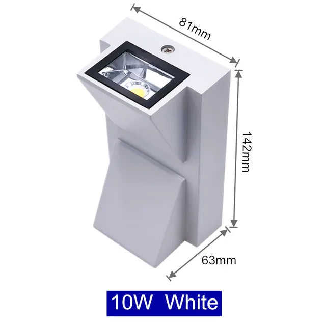 LED Wall Lamp IP65 Outdoor Waterproof Garden Porch Lighting Lamp 5W 10W Modern Simple Aluminum Indoor Wall Light