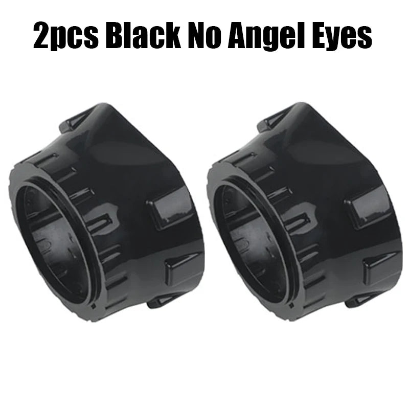 2.5 inch 80mm LED Angel Eyes Projector Shrouds WST Bi-xenon Bi-led Headlight Lenses Cover Mask Car Light Retrofit Accessories