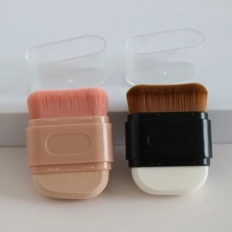 1 Pcs Professional Foundation Makeup Brush Double-ended Wave Top Contour Brush For Beauty Blending Liquid Powder Concealer Cream