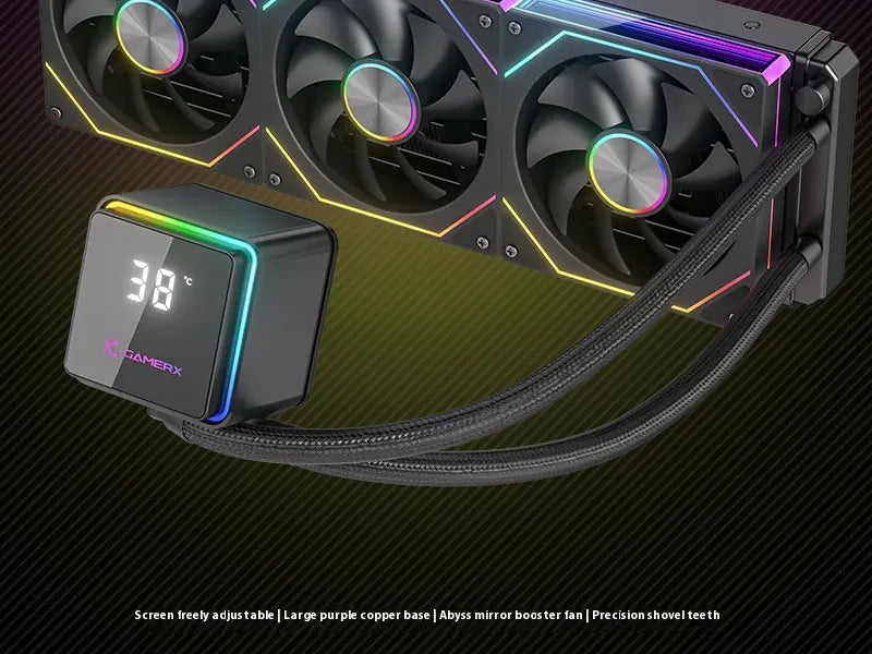 X-GAMERX M240 M360 Liquid Cooling ARGB Dynamic Light Synchronization Thermal Display Integrated Water Cooling Radiator