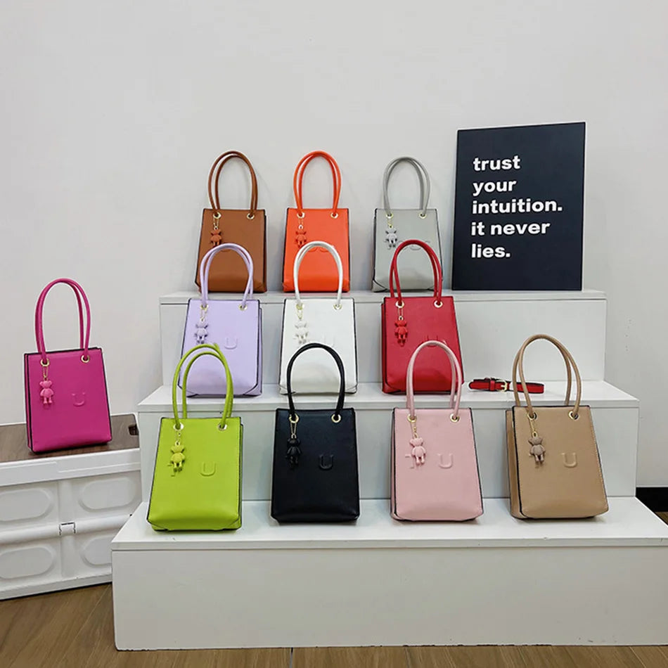 2026 Small Square Bag Women New Handbag Fashion Shoulder Casual Crossbody Solid Color Mobile Phone Bag