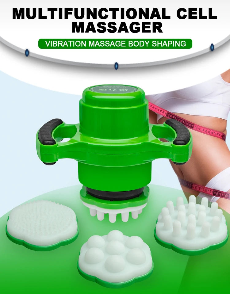 Portable 3D Deep Tissue Massager for Pain Relief Muscle Relaxation Fat Burning Slimming Handheld Electric Massage Device
