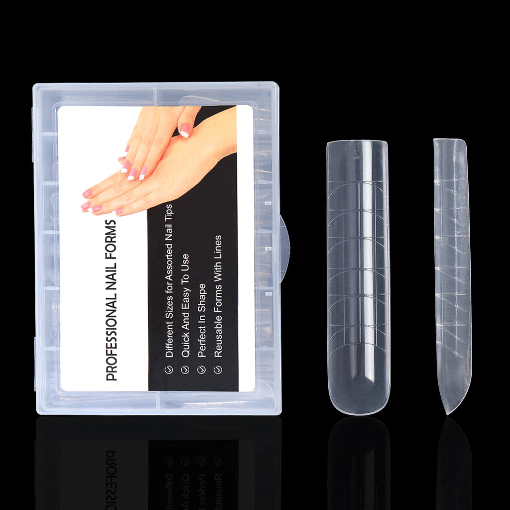 BNG Top Forms for Nails Dual Forms Nails Forms for Extension Full Cover Quick Building Gel Mold Tips Poly Nail Gel Mold