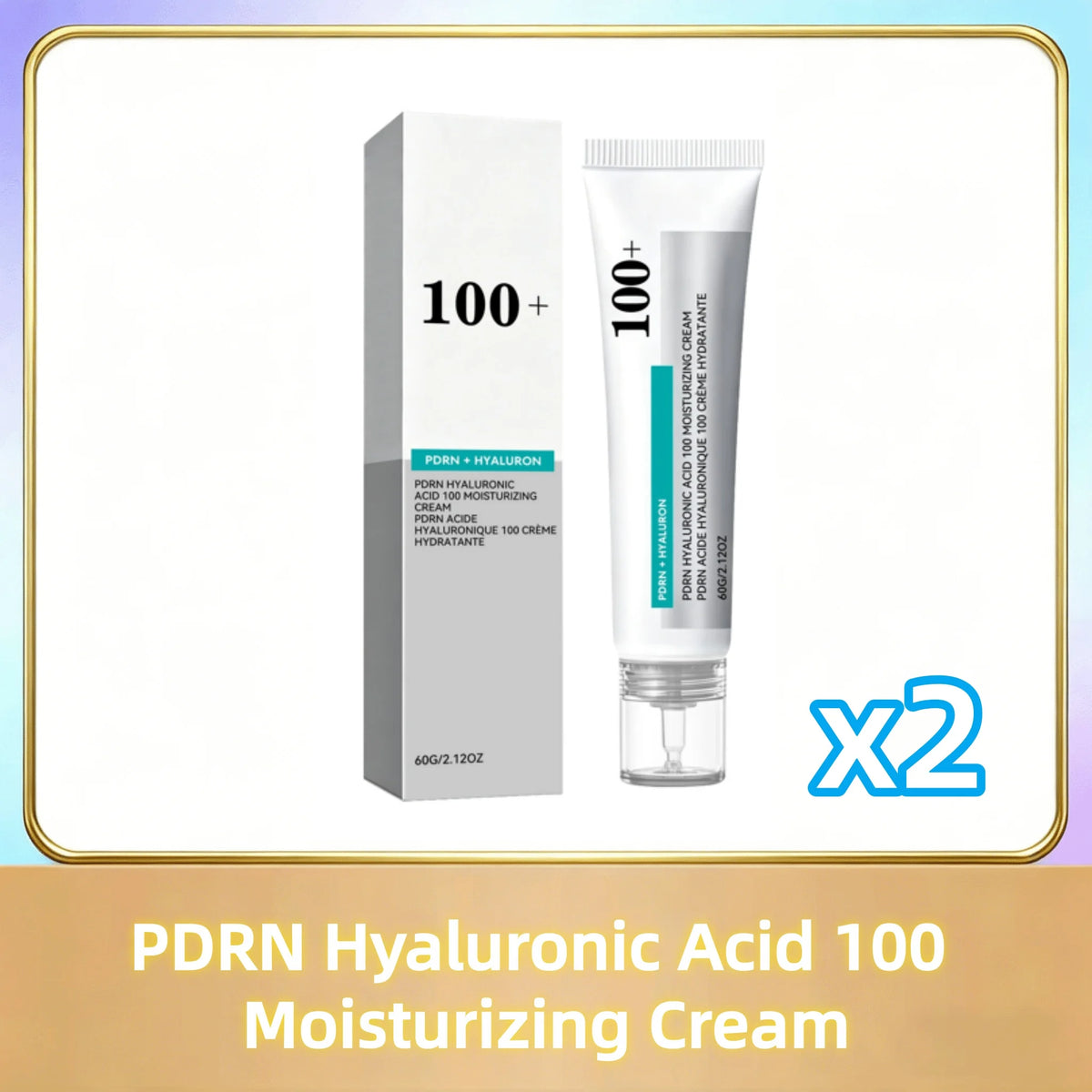PDRN Hyaluronic Acid 100 Moisturizing Cream,Boost Facial Collagen Deep Hydrate Korean Glow Skincare Lightweight Face Moisturizer