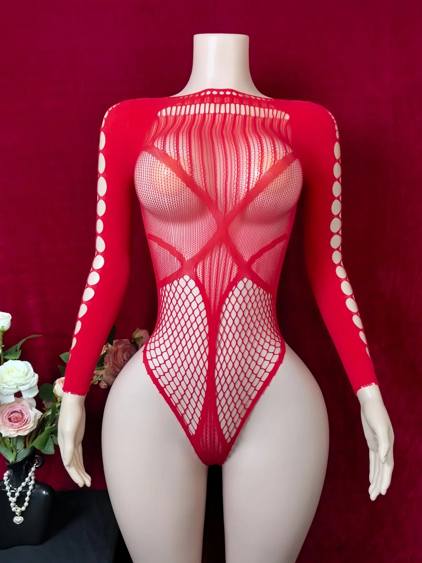 Hot Sexy Lingerie For Woman Fishnet See-through Bodysuit Fancy Lace Underwear Porn Costume Bodystockings Mesh Bikinis Erotic