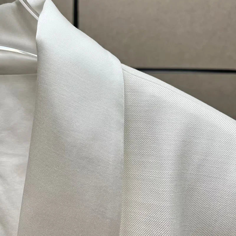 Women's loose-fit white suit jacket from Y2K2026 summer collection - stylish and versatile all-season top for women