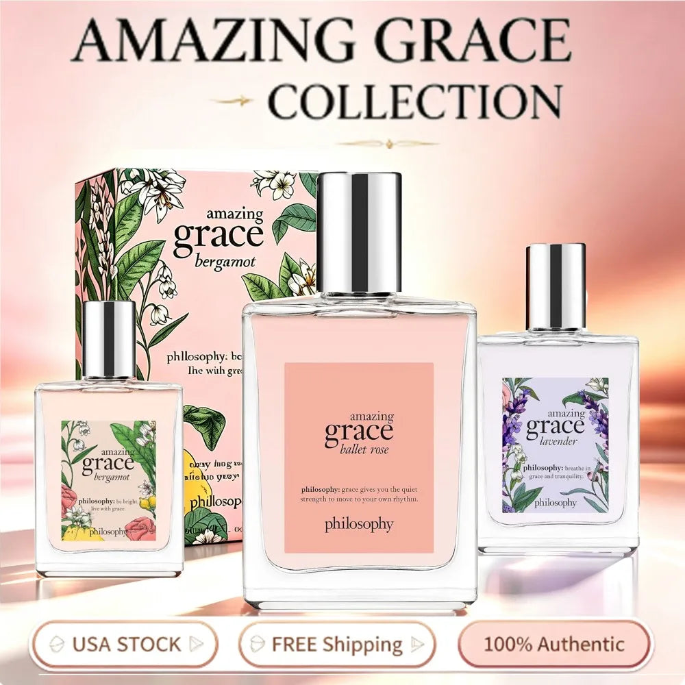 Philosophy Amazing Grace Eau de Parfum For Women, Clean Floral Long Lasting Perfume with Bergamot Lily of The Valley Musk Notes