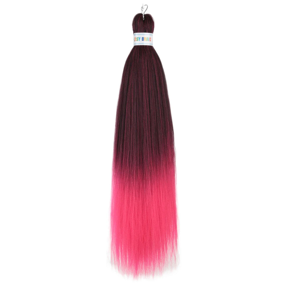 Ombre Kanekalon Braiding Hair Extensions Pre Stretched 26 Inch Synthetic Hair for Afro Jumbo Box Braids Natural Looking