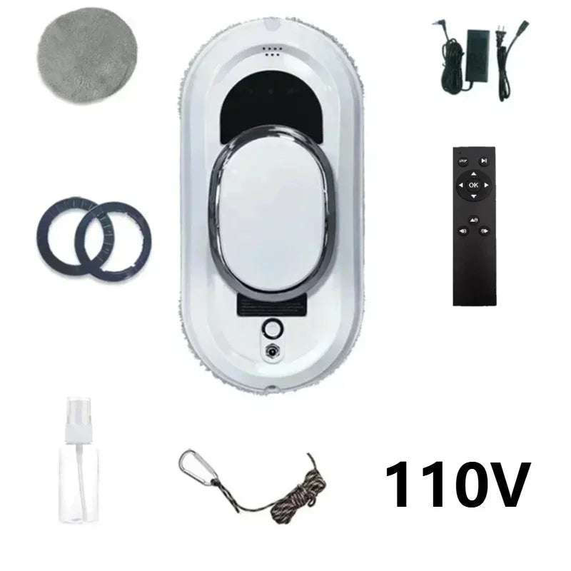 110V 220V Remote Control Home Window Cleaning Robot Electric Window Cleaner Glass Automatic Cleaning Tool High Suction Anti Fall