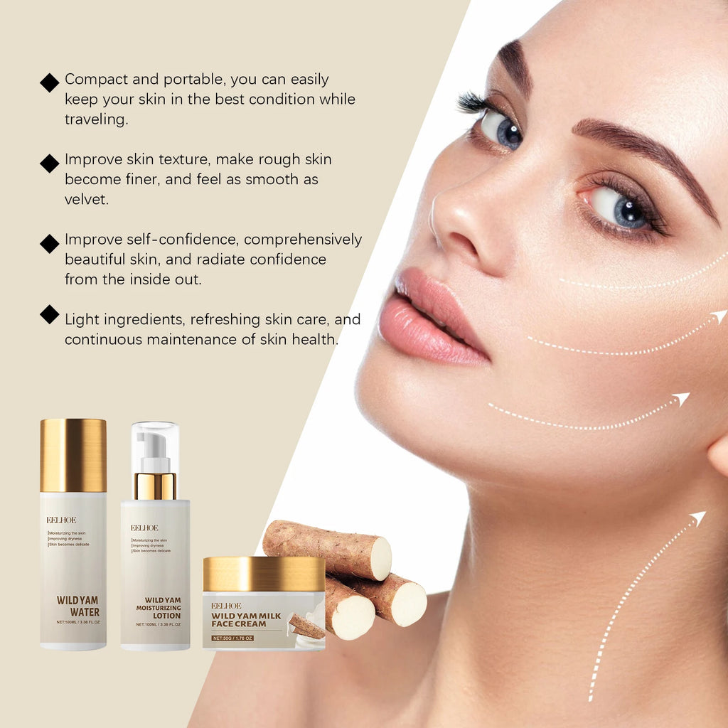 Wild Yam Moisturizing Face Cream Skin Brightening Firming Lotion Dark Spots Remover Skin Repair Moisturizer Skin Care Products