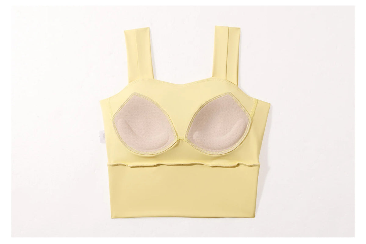 Solid Color Bra, Trousers, Yoga Suit, Tight and Thin, Nude Running Sports and Fitness Clothes