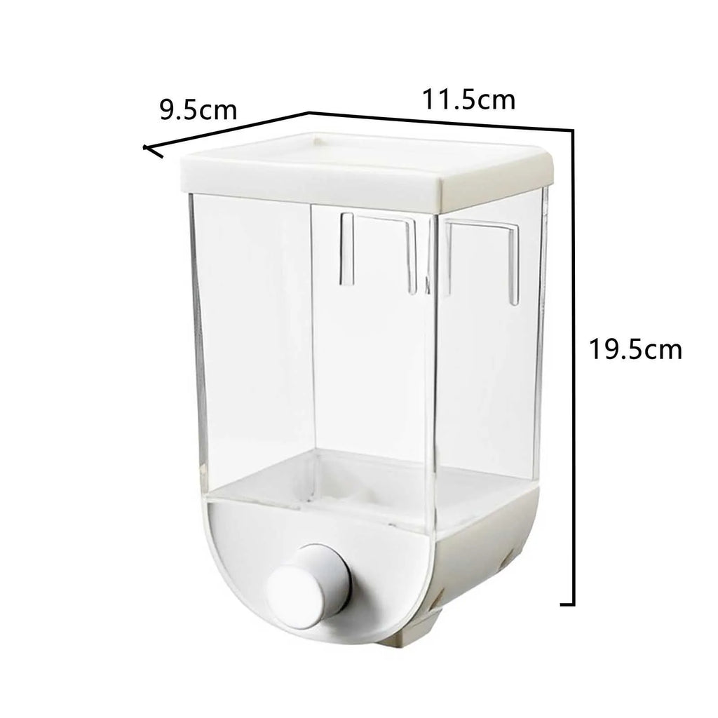 Kitchen Storage Food Organizer Wall Mounted Dry Food Cereal Dispenser Snack Grain Plastic Storage Container Box Rack for Home