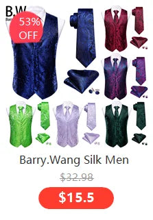 Barry.Wang Luxury Silk Mens Shirts Jacquard Floral Long Sleeve Formal Casual Breathable Male Blouses Wedding Business Prom Gift
