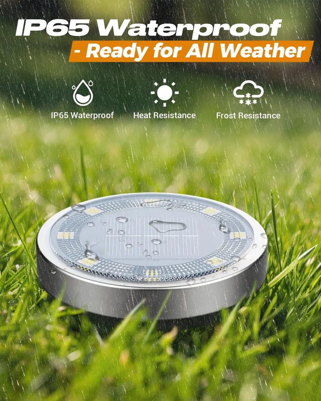 1-4 PACK Solar Garden Lights Outdoor 8 LEDs Underground Lamp 6000k With Side Light Spotlight Waterproof For Landscape Lawn Decor