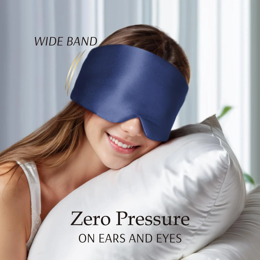 Mulberry Silk Sleeping Mask Eyepatch Blocking Light Eyemask Eyeshade Soft Padded Slaapmasker Travel Sleeping Aid for Sleep Patch