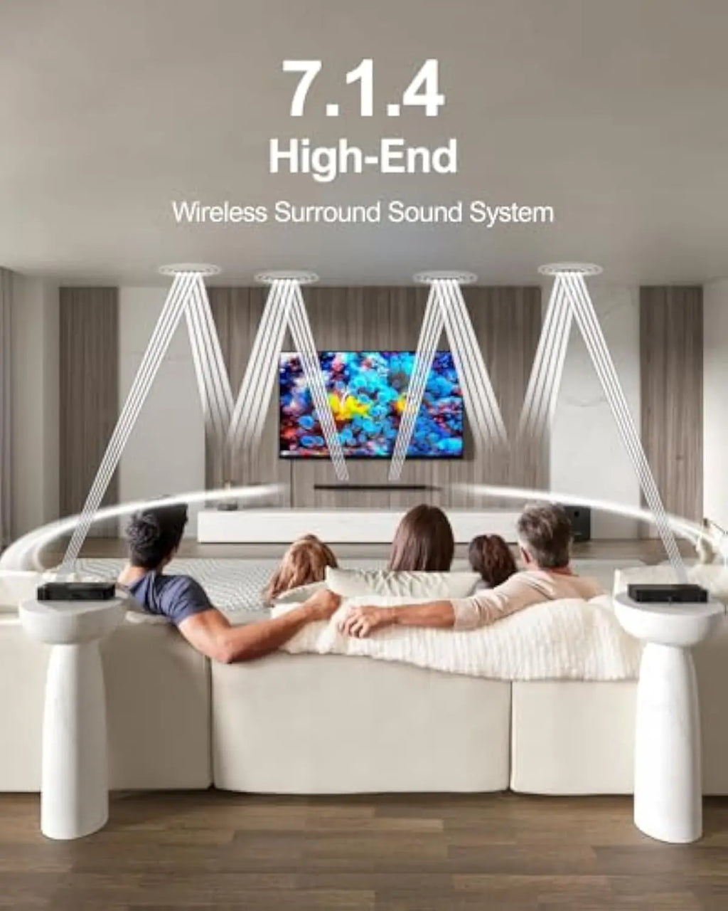 740W Dolby Atmos Soundbar System - 7.1.4ch Home Theater with 8" Wireless Subwoofer